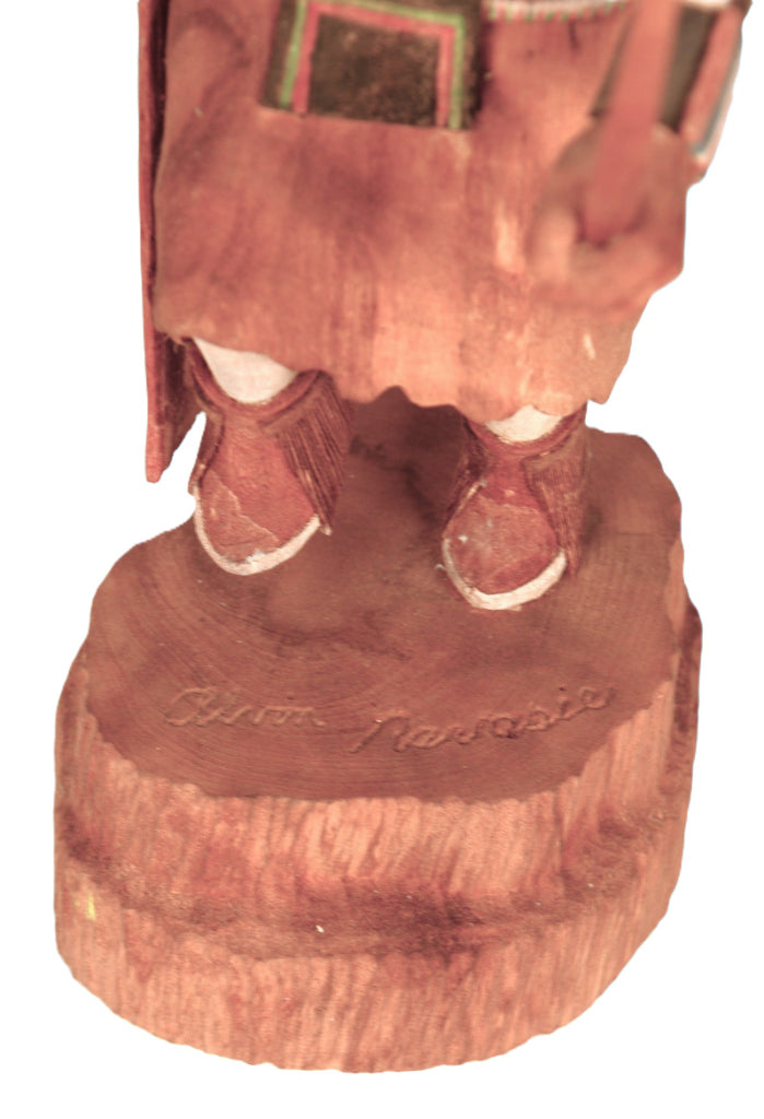 Vintage Large Hopi Pueblo White Bear Kachina Doll By Master Carver Alvin Navasie