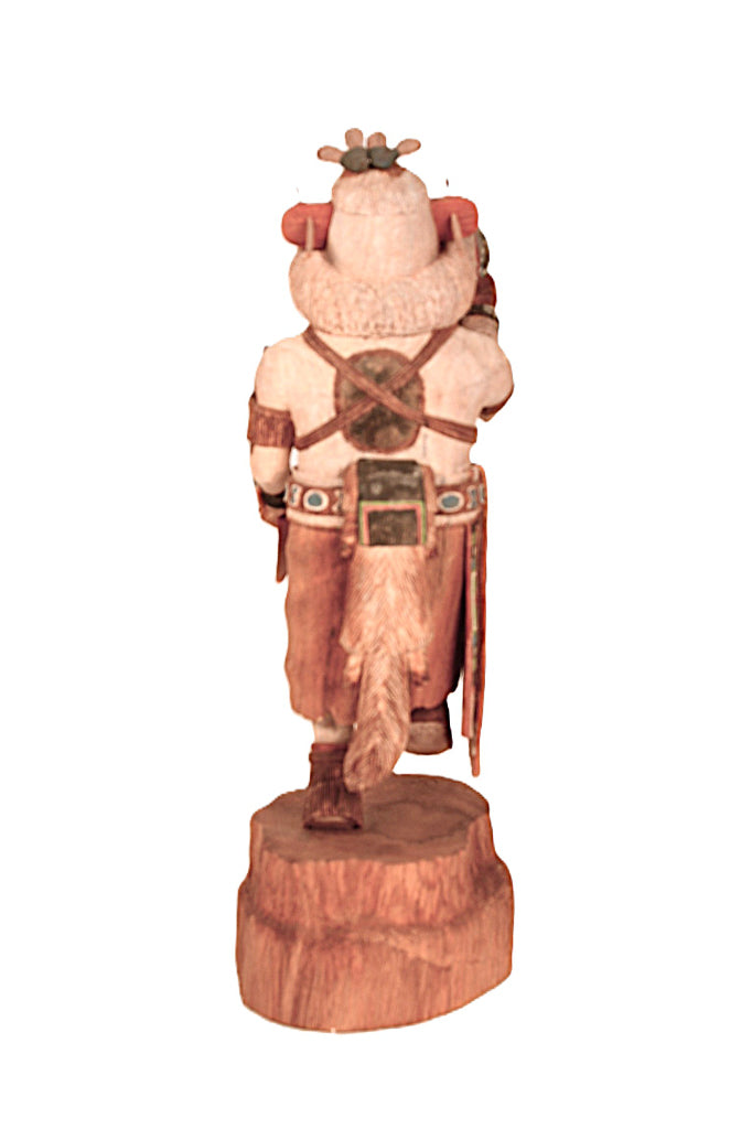 Vintage Large Hopi Pueblo White Bear Kachina Doll By Master Carver Alvin Navasie