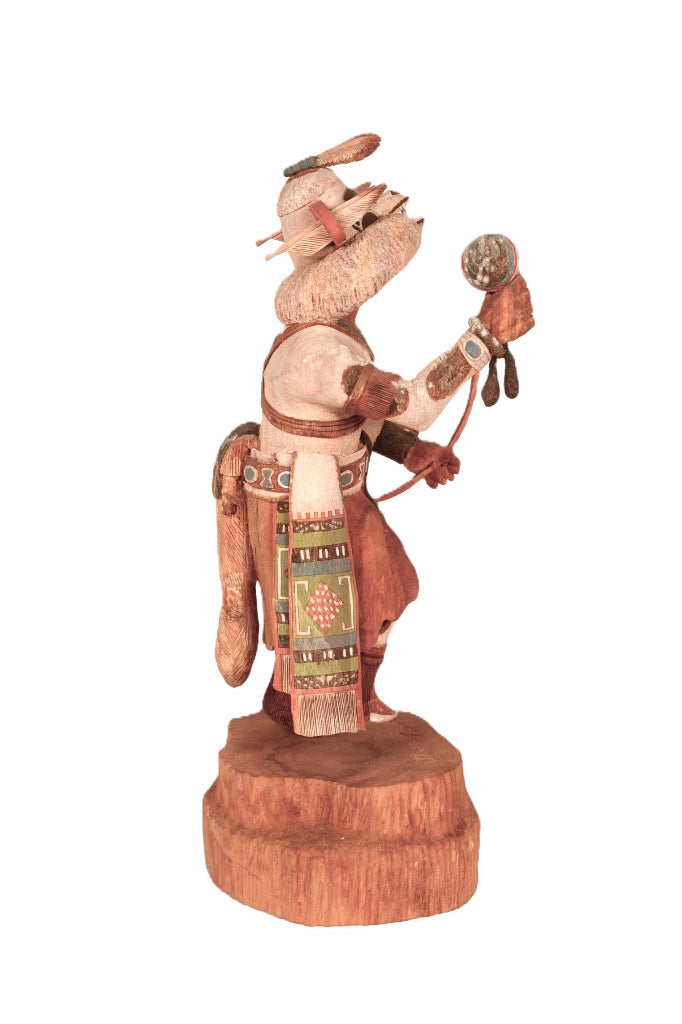 Vintage Large Hopi Pueblo White Bear Kachina Doll By Master Carver Alvin Navasie