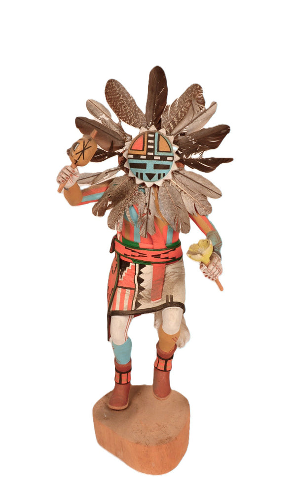 Hopi Pueblo Tewa Sun Face Kachina Doll By A.L. Sahmie
