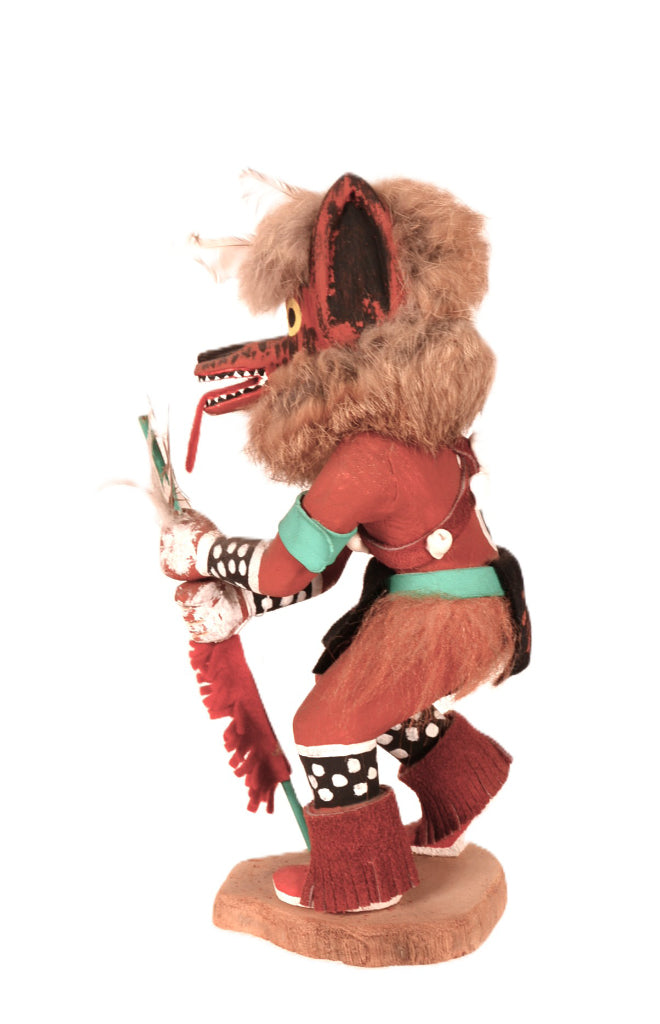 Hopi Pueblo Red Wolf Kachina Doll