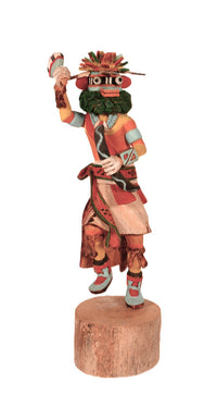 Hopi Pueblo Tuskwap.ava Crazy Rattler Kachina Doll By Sankey Jackson