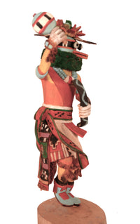 Hopi Pueblo Tuskwap.ava Crazy Rattler Kachina Doll By Sankey Jackson