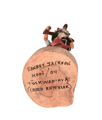 Hopi Pueblo Tuskwap.ava Crazy Rattler Kachina Doll By Sankey Jackson