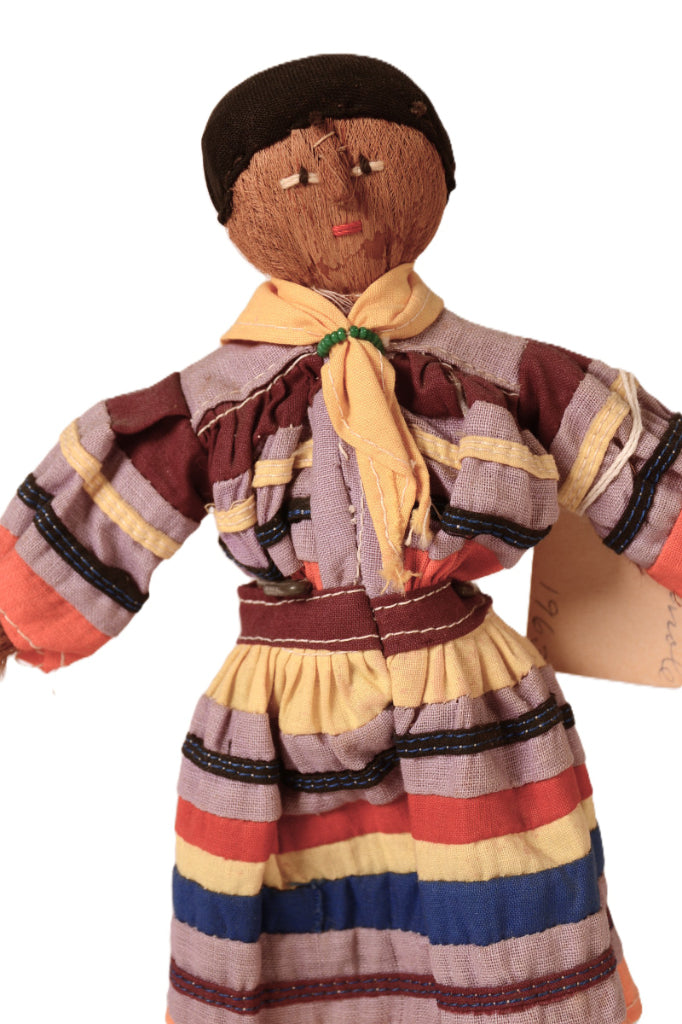 Seminole Female Cloth Doll on Stand