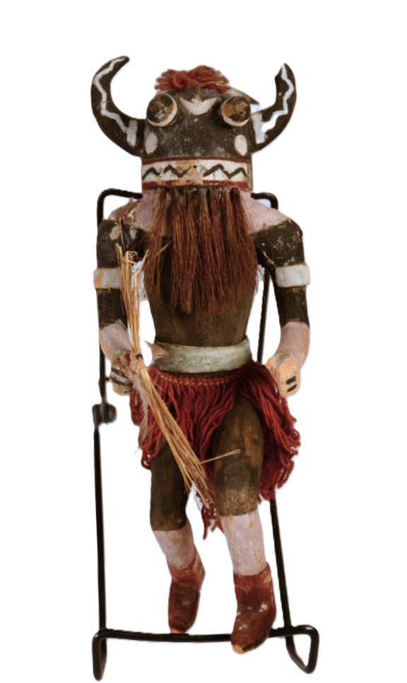 Hopi Pueblo Very Old Style Hanging Whipper Hu Kachina Doll