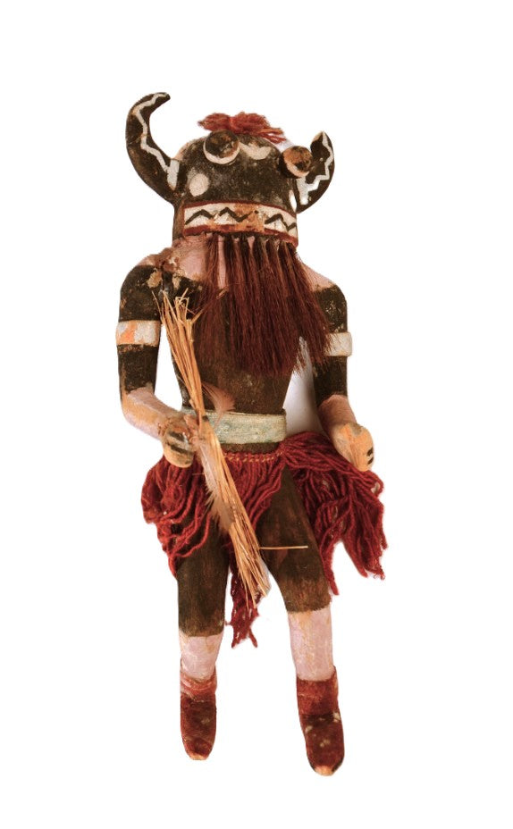 Hopi Pueblo Very Old Style Hanging Whipper Hu Kachina Doll