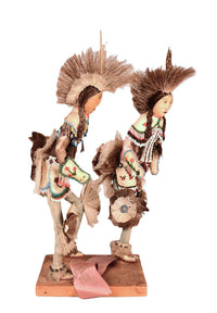 Plains Double Grass Dancers Kachina Dolls By Thomas Mails