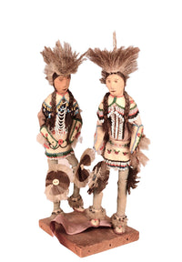 Plains Double Grass Dancers Kachina Dolls By Thomas Mails