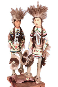 Plains Double Grass Dancers Kachina Dolls By Thomas Mails