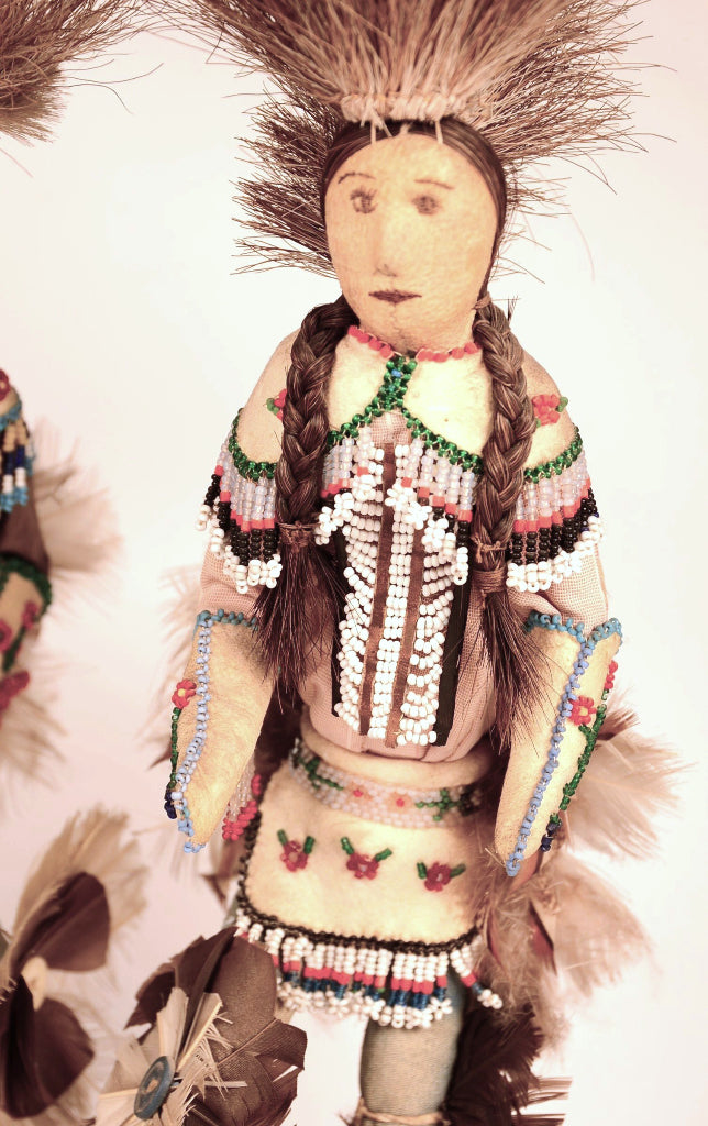 Plains Double Grass Dancers Kachina Dolls By Thomas Mails