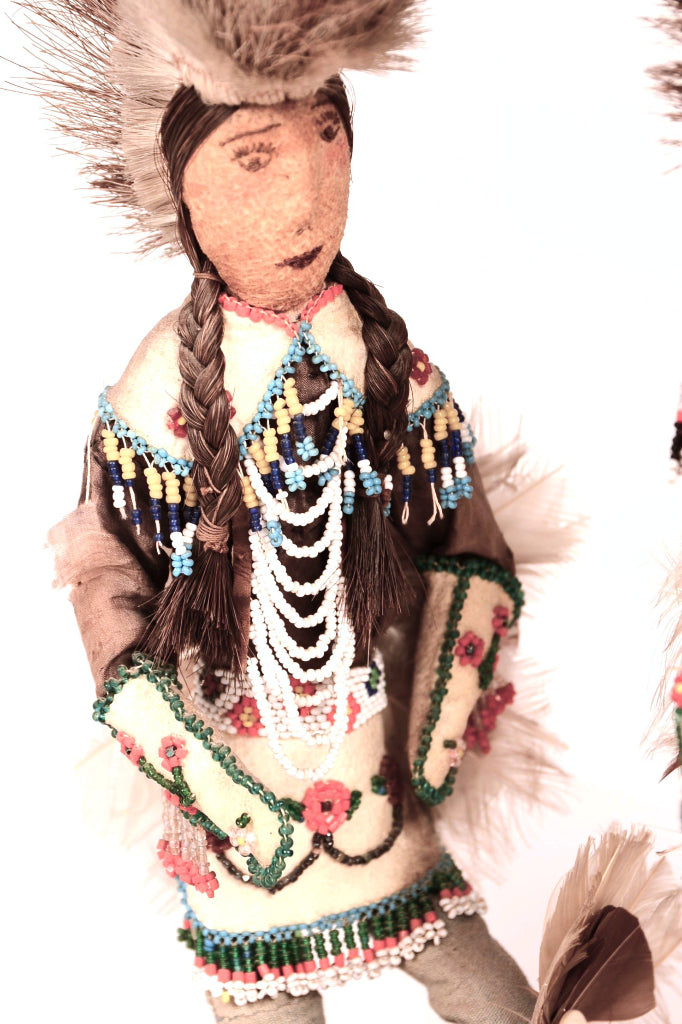 Plains Double Grass Dancers Kachina Dolls By Thomas Mails