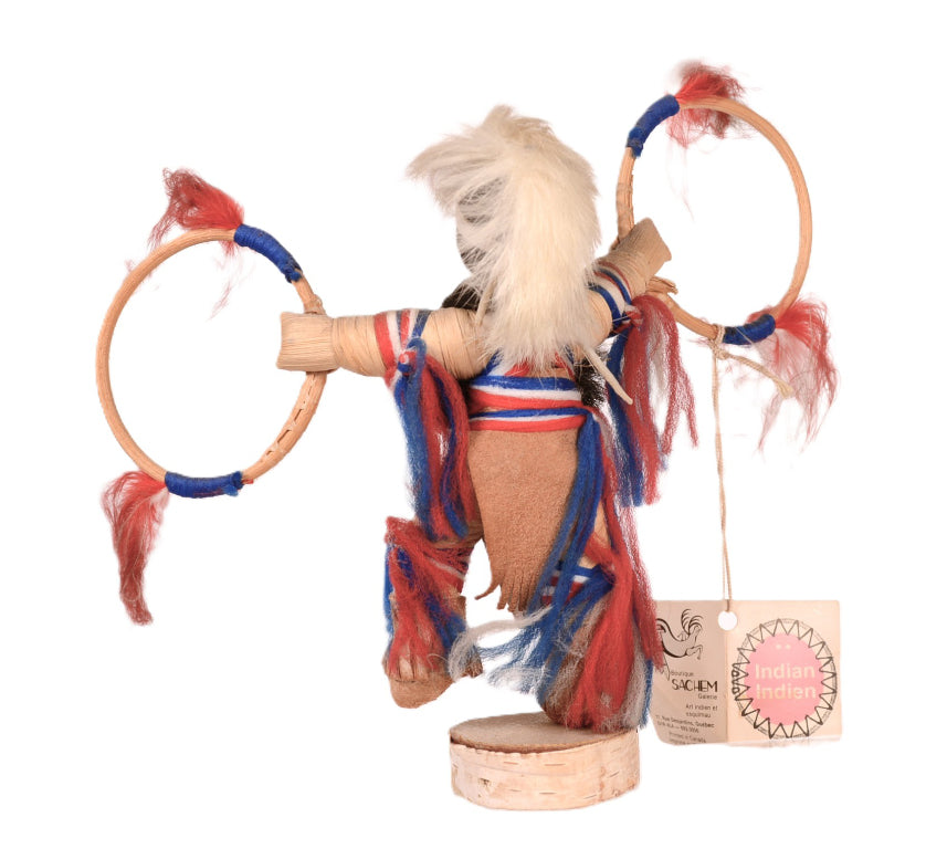 Odibwa Ontario Corn Husk Hoop Dancer Kachina Doll