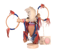 Odibwa Ontario Corn Husk Hoop Dancer Kachina Doll
