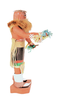 Hopi Pueblo Mudhead Dung Feeding Kachina Doll By K. Sarracimo