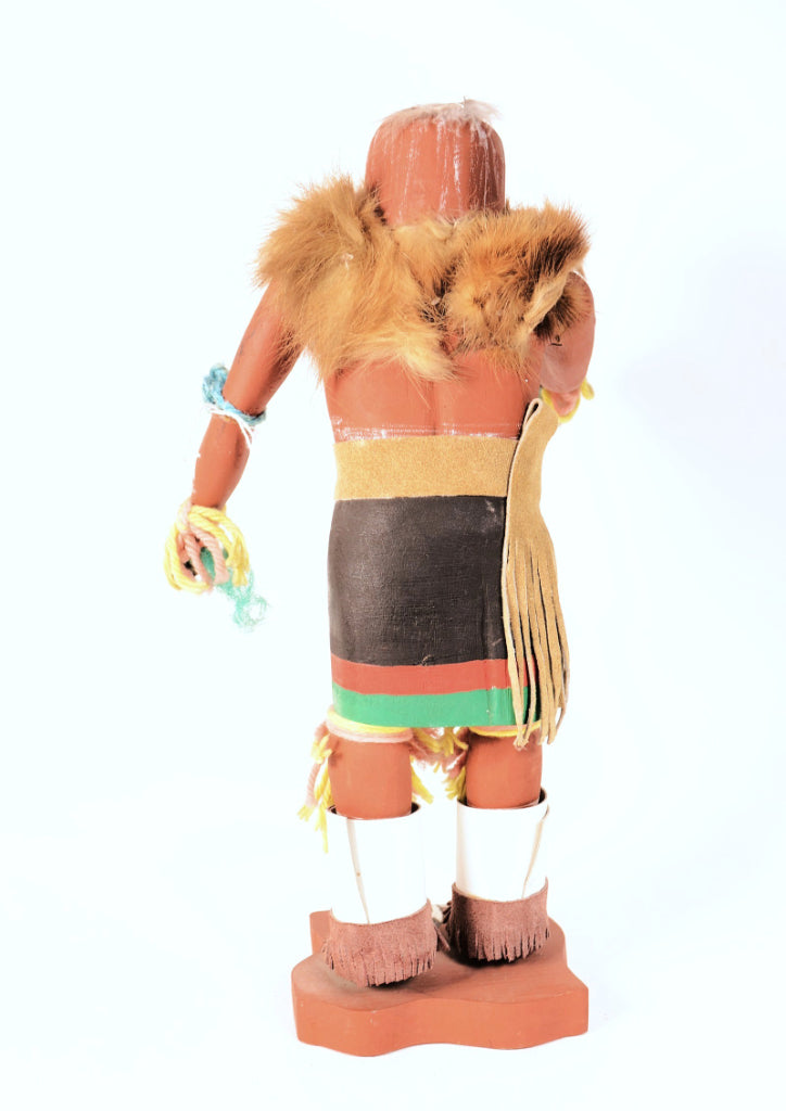 Hopi Pueblo Mudhead Dung Feeding Kachina Doll By K. Sarracimo