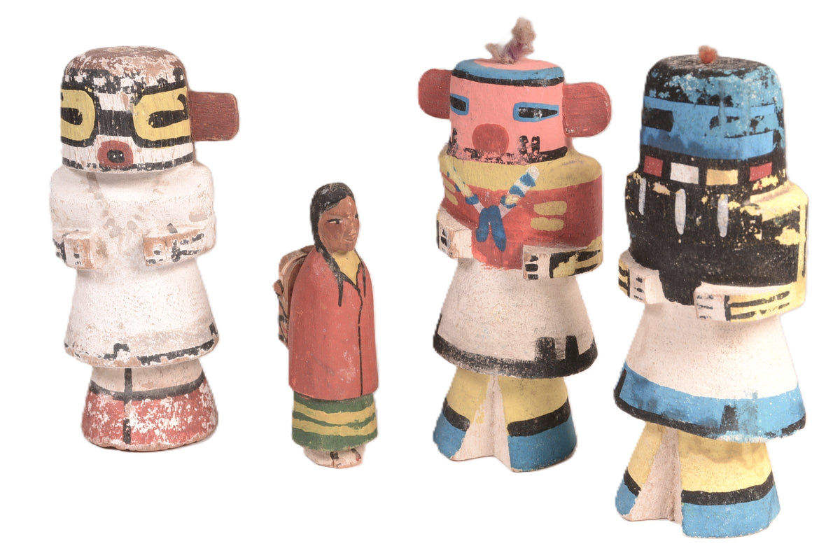 Hopi Pueblo Miniature Kachinas Dolls Set of 7