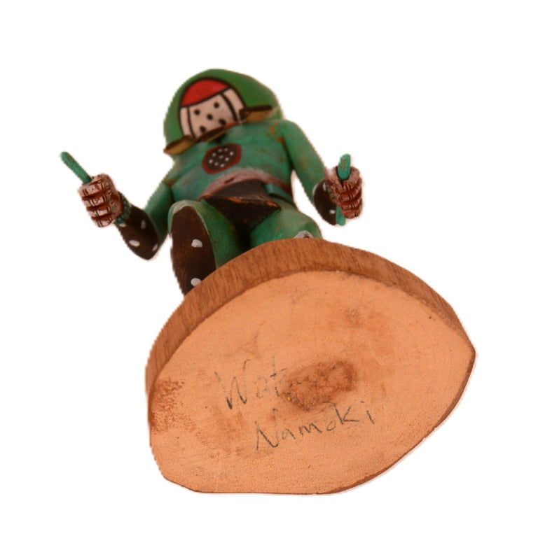 Hopi Pueblo Green Frog Kachina Doll By Watbar Namoki