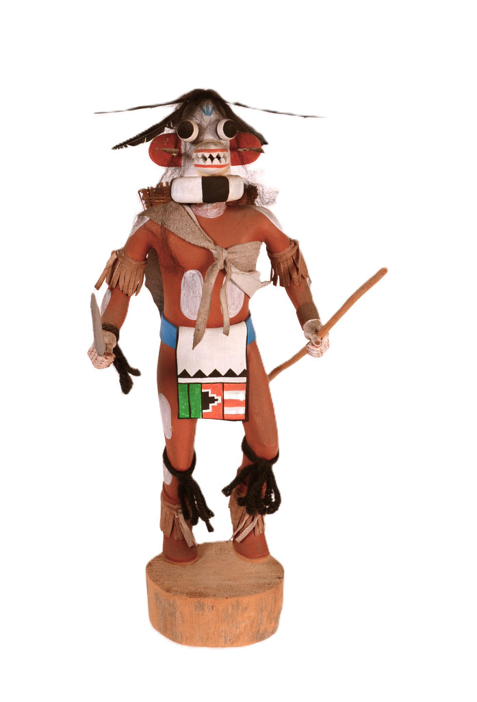 Hopi Pueblo White Ogre Kachina Doll By A.L. Sahmie
