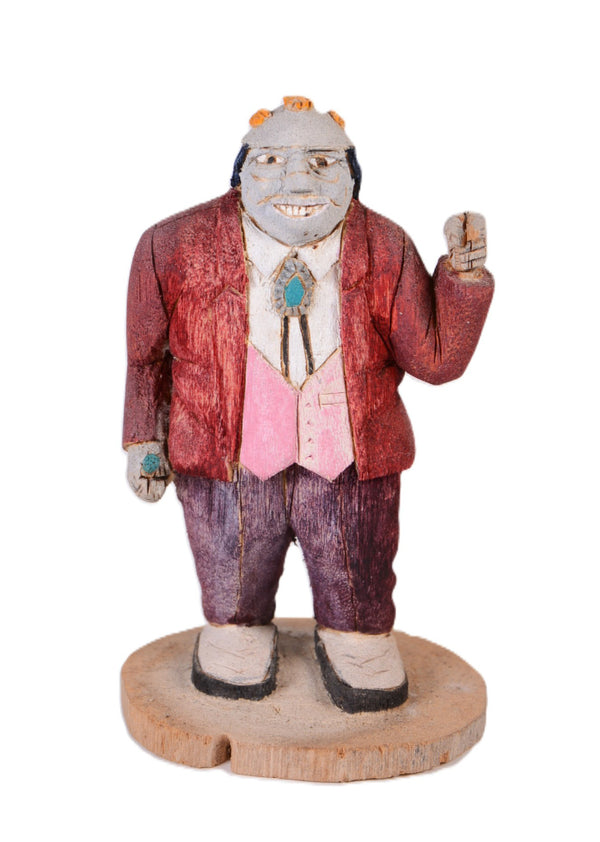 Zuni Kachina Clown Ne We Kwe Doll By William Lucio