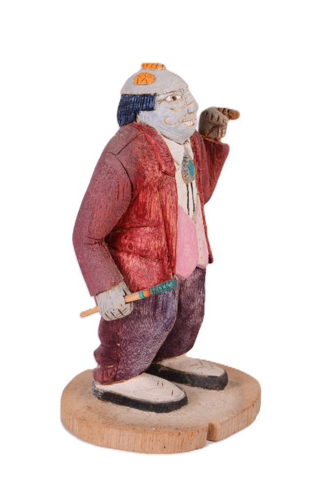 Zuni Kachina Clown Ne We Kwe Doll By William Lucio