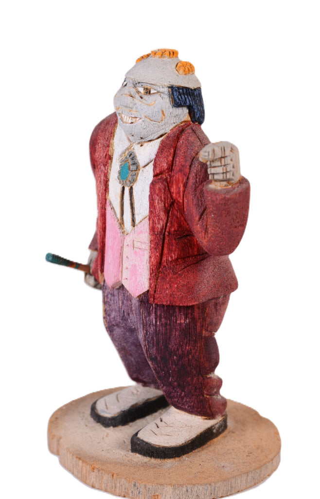 Zuni Kachina Clown Ne We Kwe Doll By William Lucio