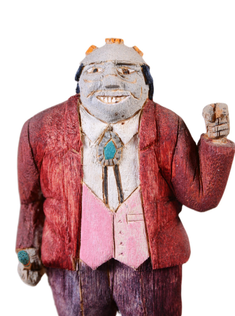 Zuni Kachina Clown Ne We Kwe Doll By William Lucio