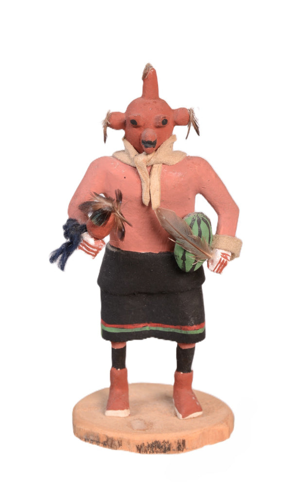 Hopi Pueblo Kachina Miniature Mudhead Doll By Gary Shupla