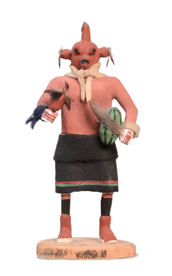 Hopi Pueblo Kachina Miniature Mudhead Doll By Gary Shupla