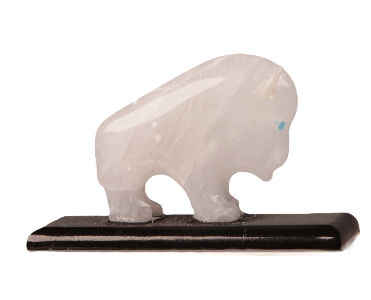 Zuni Pueblo White Buffalo Fetish By Todd Westika