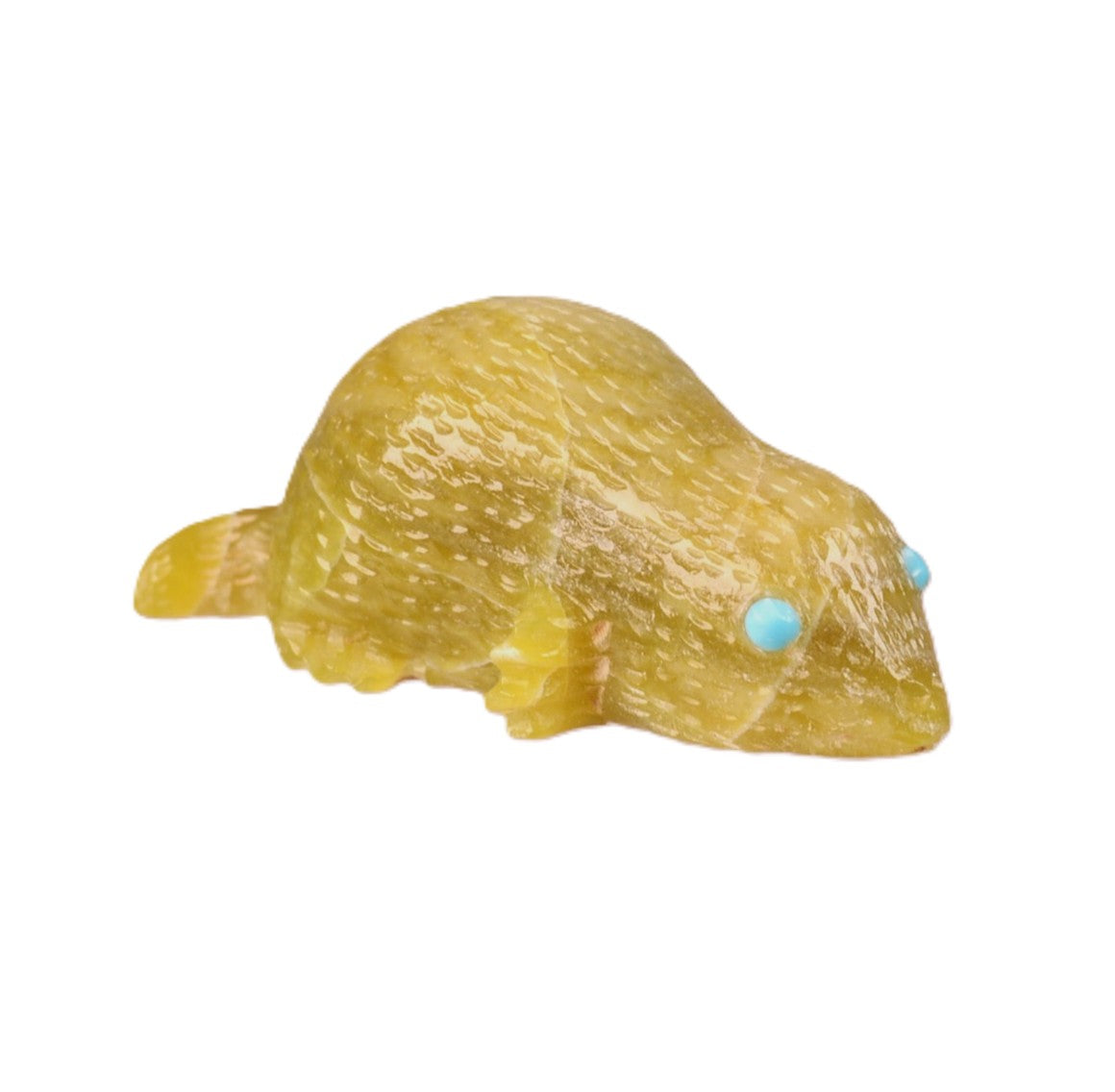 Zuni Pueblo Green Platypus Fetish By Bernie Laselute