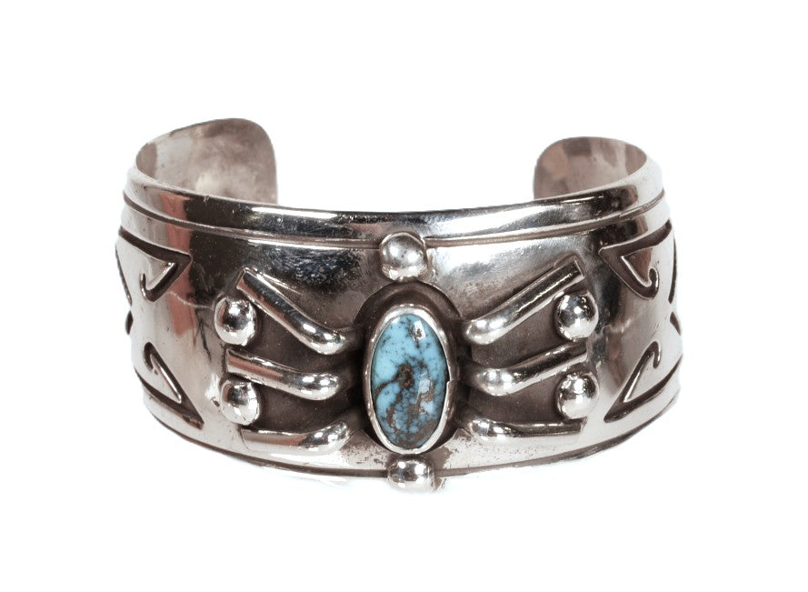 Navajo Cuff Bisbee Turquoise Bracelet