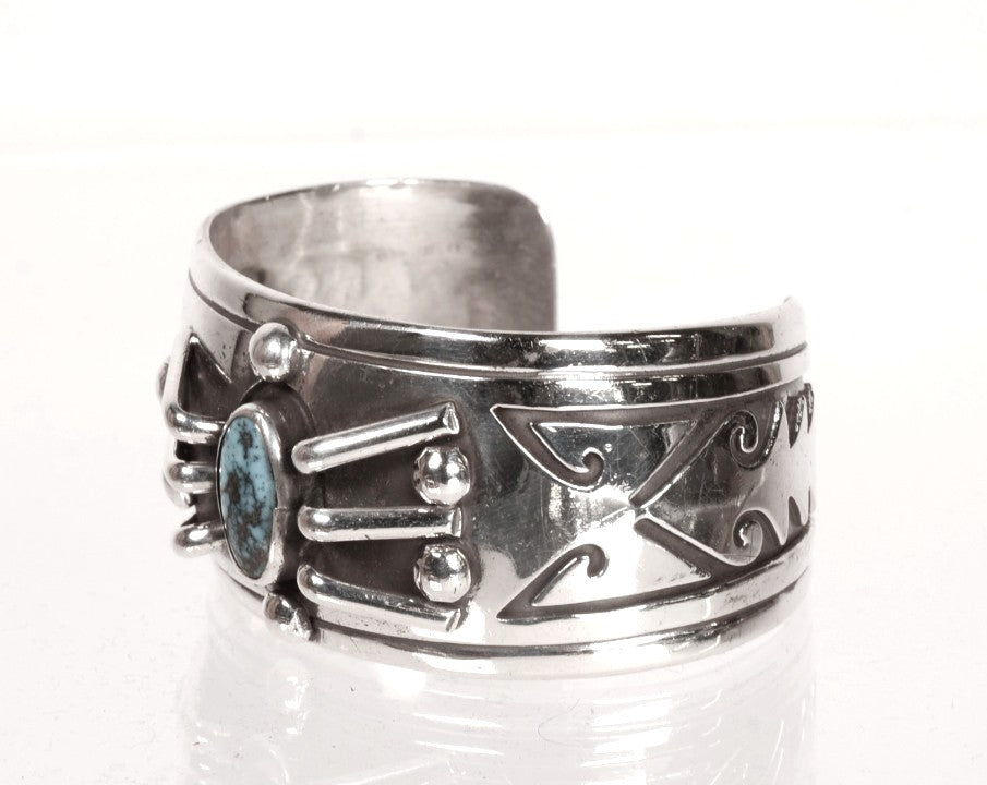 Navajo Cuff Bisbee Turquoise Bracelet