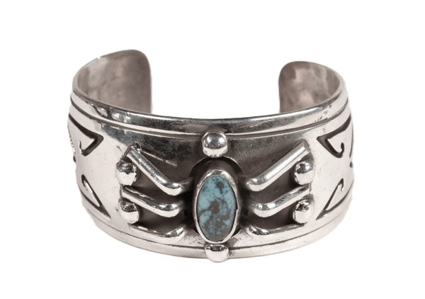 Navajo Cuff Bisbee Turquoise Bracelet