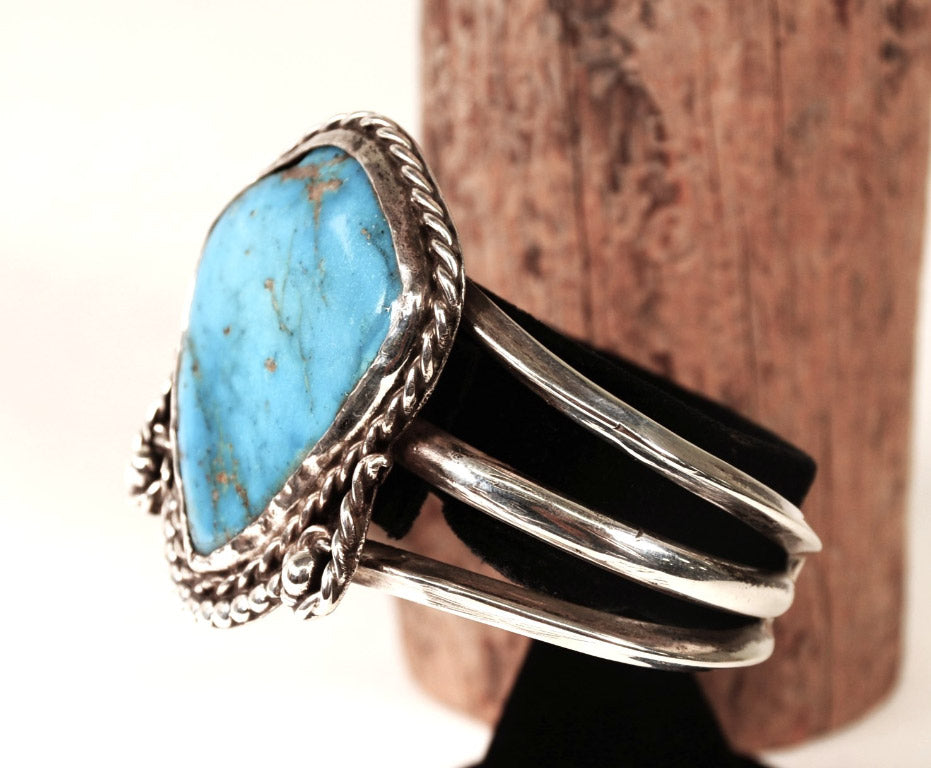 Navajo Sterling Silver Turquoise Bracelet