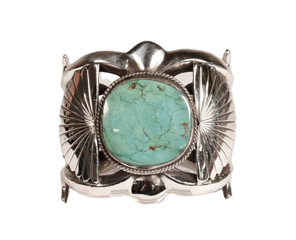 Navajo Large Turquoise Cuff Bracelet