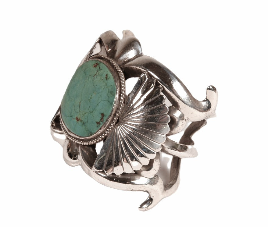 Navajo Large Turquoise Cuff Bracelet