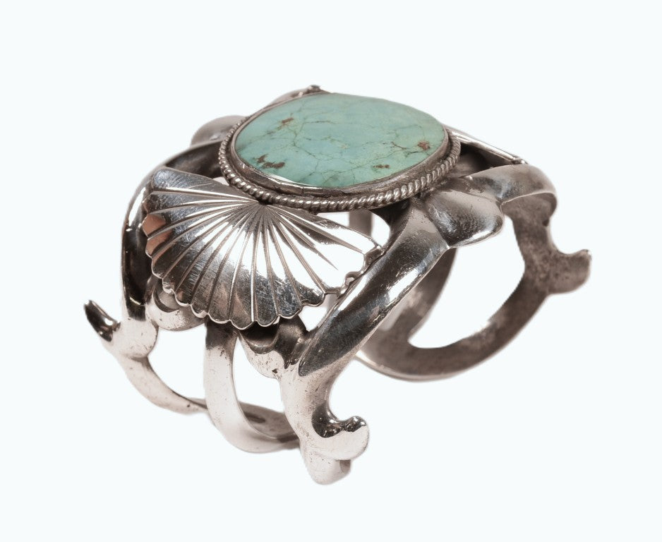 Navajo Large Turquoise Cuff Bracelet
