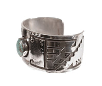 Hopi Pueblo Turquoise Overlay Cuff Bracelet
