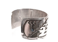 Hopi Pueblo Turquoise Overlay Cuff Bracelet
