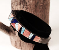 Navajo Multi Stone Inlay Cuff Bracelet By Pamela Daniels
