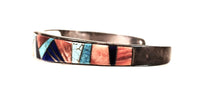 Navajo Multi Stone Inlay Cuff Bracelet By Pamela Daniels