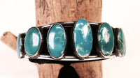 Navajo Sterling Silver 7 Variscite Setting Bracelet