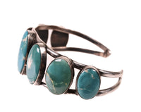 Navajo Sterling Silver 7 Variscite Setting Bracelet