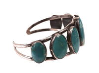 Navajo Sterling Silver 7 Variscite Setting Bracelet