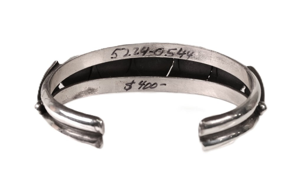 Navajo Sterling Silver 5 Natural Turquoise Bracelet