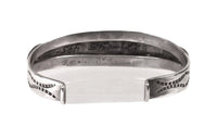 Navajo Sterling Silver Six Turquoise Setting Bracelet