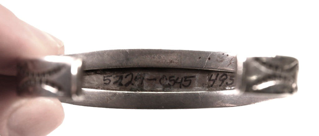 Navajo Sterling Silver Six Turquoise Setting Bracelet