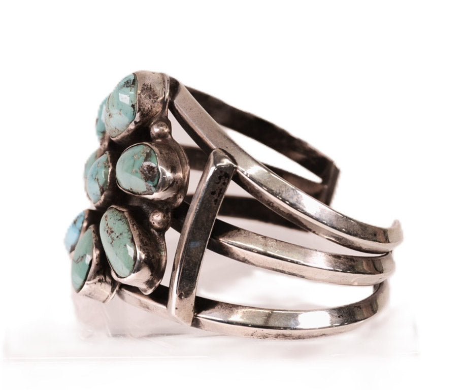 Navajo Sterling Silver Turquoise Cuff