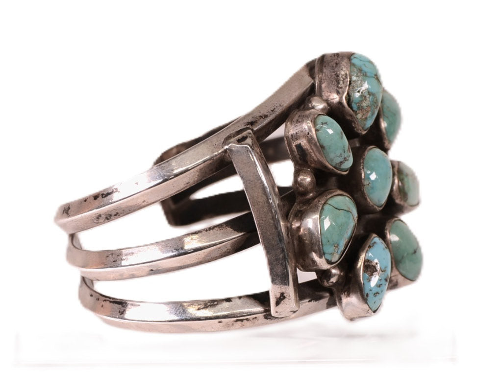 Navajo Sterling Silver Turquoise Cuff